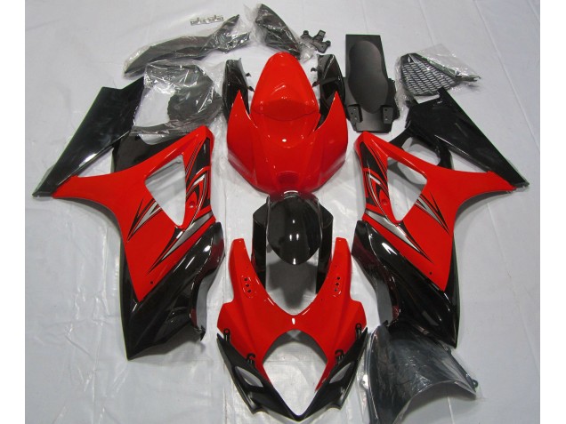 Rosso Lava & Nero 07-08 GSXR 1000 Carene Moto