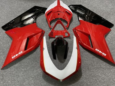 Acquista Rosso Lucido & Bianco (Adesivo 848) 07-14 Ducati 848 1098 1198 Carene Moto