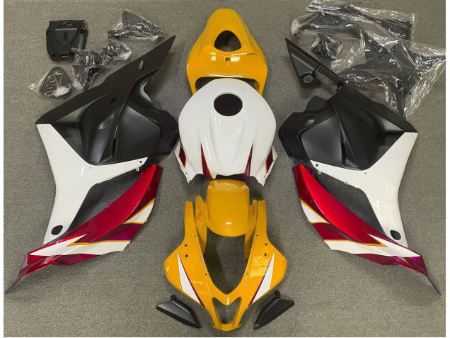 Rosso Lucido Bianco & Giallo 09-12 CBR600RR Carene Moto