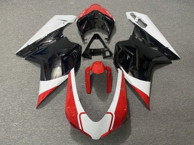 Acquista Rosso Lucido Bianco & Nero 07-14 Ducati 848 1098 1198 Carene Moto