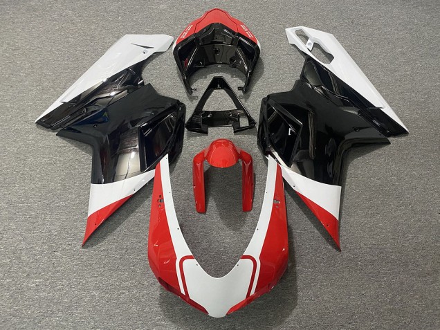 Rosso Lucido Bianco & Nero 07-14 Ducati 848 1098 1198 Carene Moto