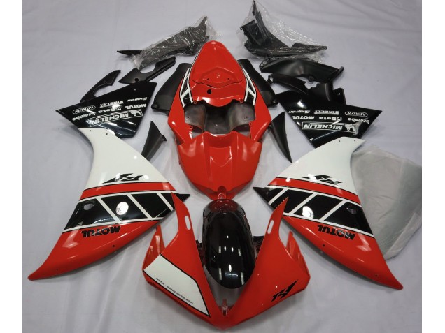 Rosso Lucido Bianco & Nero 12-14 R1 Carene Moto