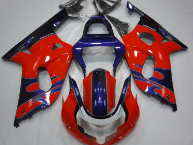 Acquista Rosso Lucido & Blu 01-03 GSXR 600-750 Carene Moto
