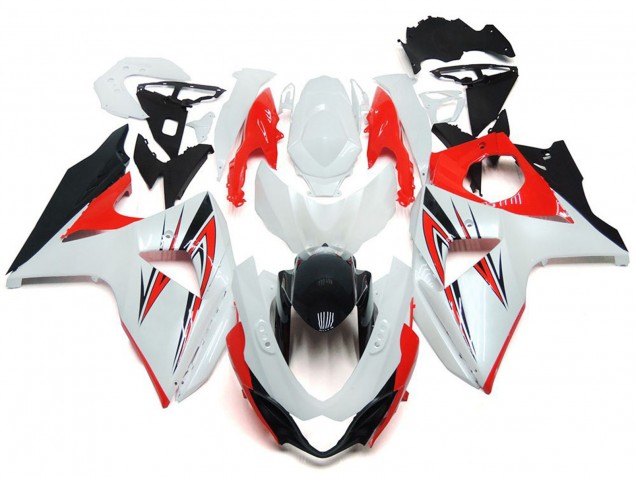 Rosso Lucido Con Stile Personalizzato Bianco & Nero 09-16 GSXR 1000 Carene Moto