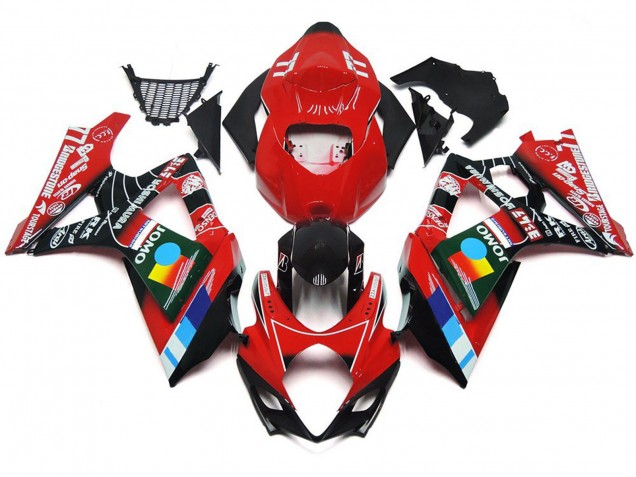 Rosso Lucido Multicolore 07-08 GSXR 1000 Carene Moto