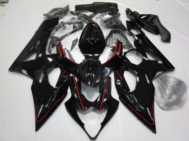 Rosso Lucido & Nero 05-06 GSXR 1000 Carene Moto