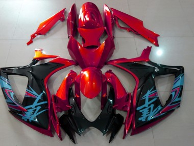 Acquista Rosso Lucido & Nero 06-07 GSXR 600-750 Carene Moto