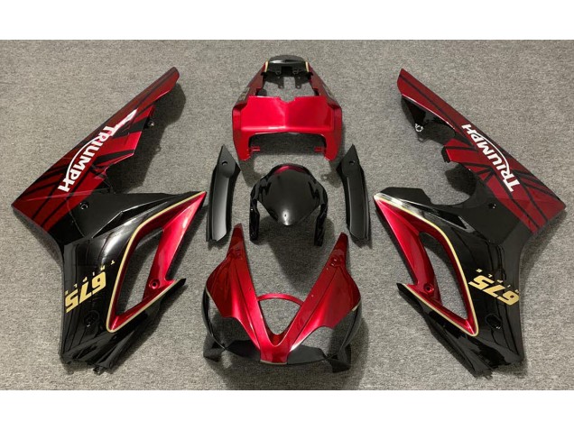 Rosso Lucido & Nero 09-12 Daytona 675 Carene Moto
