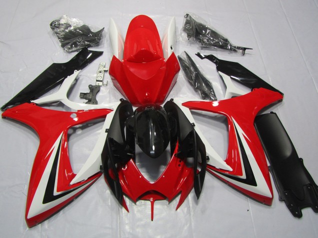 Rosso Nero & Bianco 06-07 GSXR 600-750 Carene Moto