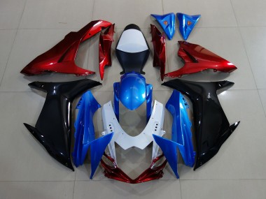 Acquista Rosso Nero & Blu Personalizzati 11-24 GSXR 600-750 Carene Moto