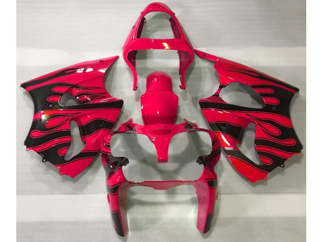 Rosso & Nero Fiamma 00-02 ZX6R Carene Moto