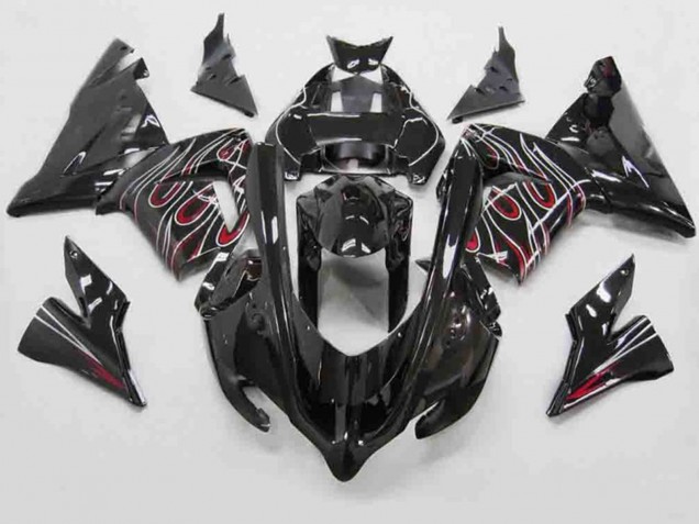 Rosso Nero Fiamma 04-05 ZX10R Carene Moto