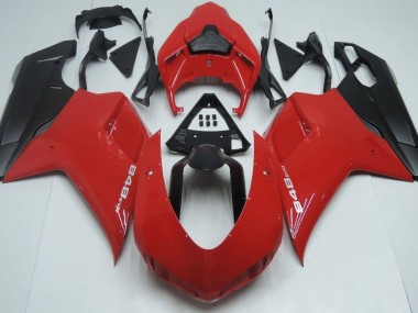 Acquista Rosso Nero Opaco 07-14 Ducati 848 1098 1198 Carene Moto