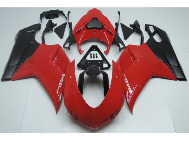 Rosso Nero Opaco 07-14 Ducati 848 1098 1198 Carene Moto