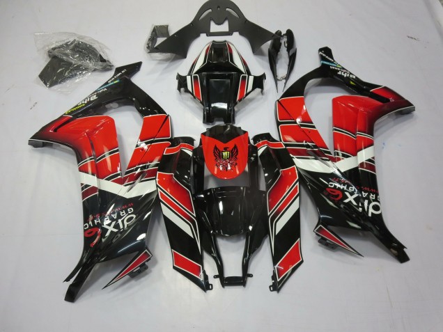 Rosso Nero Speciale 11-15 ZX10R Carene Moto