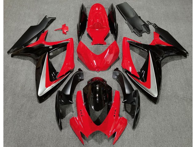 Rosso Nero Stile OEM 06-07 GSXR 600-750 Carene Moto