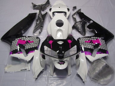 Acquista Schizzi Rosa Su Nero Lucido 05-06 CBR600RR Carene Moto