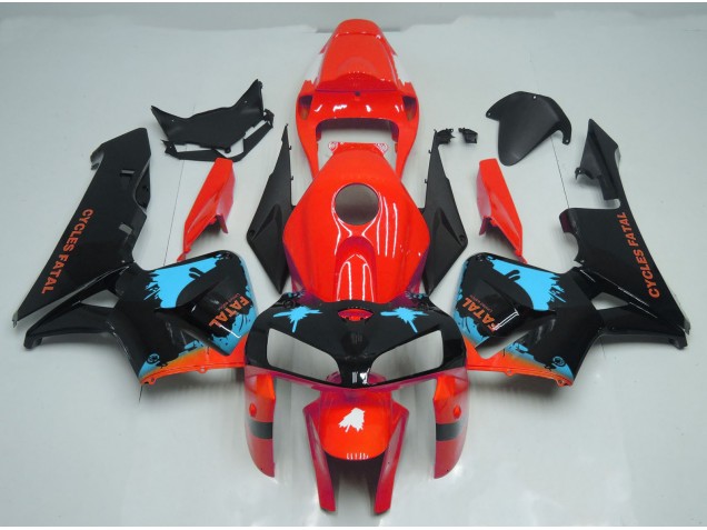 Splatter Azzurro Su Rosso 05-06 CBR600RR Carene Moto