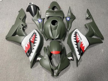 Acquista Squalo Verde Opaco & Rosso 07-08 CBR600RR Carene Moto