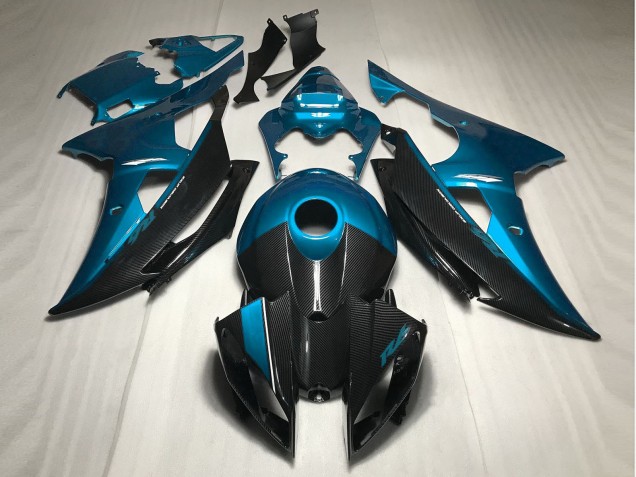 Stile Azzurro Con Fibra Di Carbonio 08-16 R6 Carene Moto