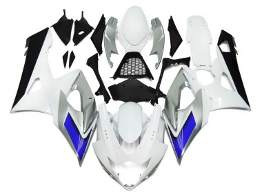 Acquista Stile Bianco Lucido Con Sfumature Argento & Blu 05-06 GSXR 1000 Carene Moto