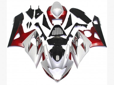 Acquista Stile Bianco Lucido Con Sfumature Argento & Bronzo 05-06 GSXR 1000 Carene Moto