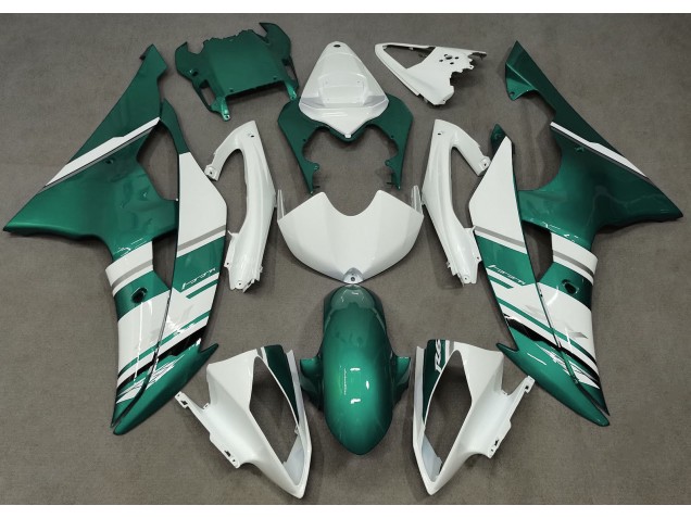 Stile Bianco Lucido & Verde Schiuma Di Mare OEM 08-16 R6 Carene Moto