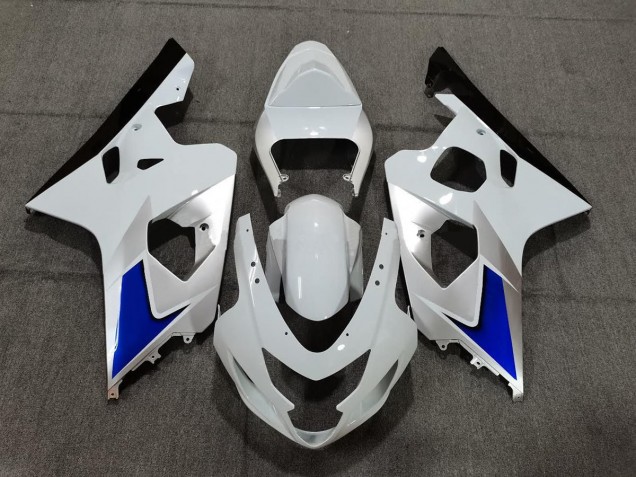Stile Blu Bianco & Argento 04-05 GSXR 600-750 Carene Moto