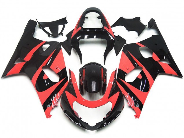 Stile Personalizzato OEM Rosso Chiaro 01-03 GSXR 600-750 Carene Moto