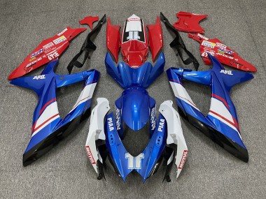 Acquista Stile Personalizzato Rosso Blu & Bianco Lucido 08-10 GSXR 600-750 Carene Moto