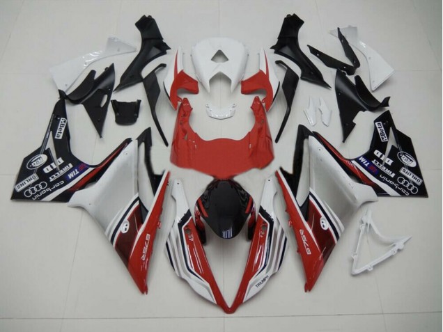 Stile Rosso Bianco & Nero 13-16 Daytona 675 Carene Moto