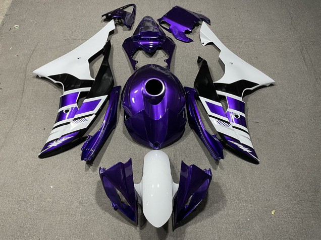 Stile Viola Bianco & Nero OEM 08-16 R6 Carene Moto