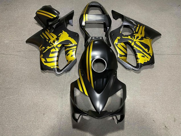 Teschio Nero Opaco & Oro 01-03 CBR600 F4i Carene Moto