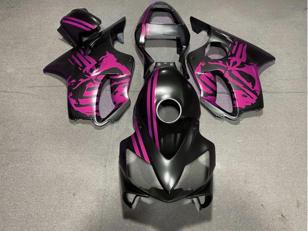Teschio Nero Opaco & Rosa 01-03 CBR600 F4i Carene Moto