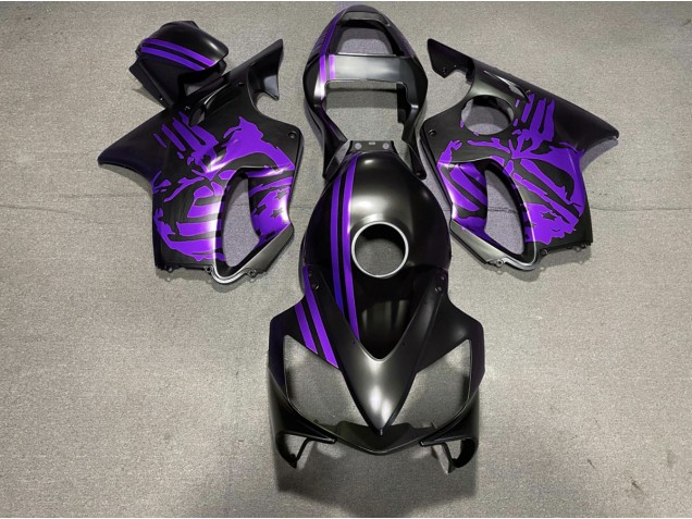 Teschio Nero Opaco & Viola 01-03 CBR600 F4i Carene Moto