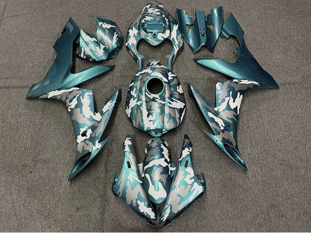 Verde Acqua Scuro Camo 04-06 R1 Carene Moto