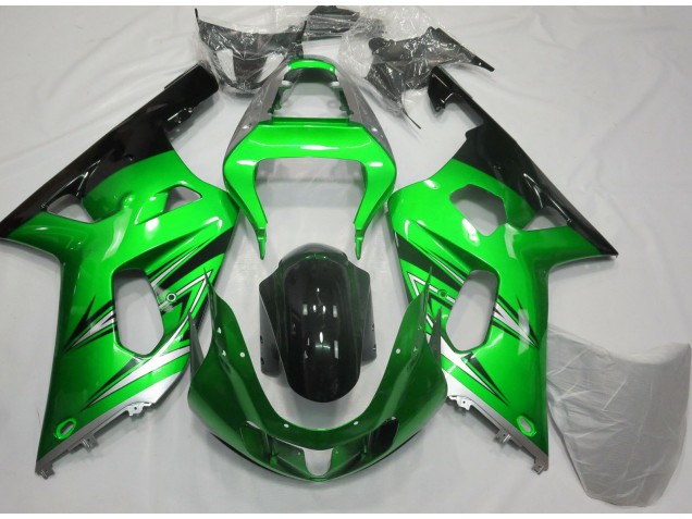 Verde & Argento 01-03 GSXR 600-750 Carene Moto