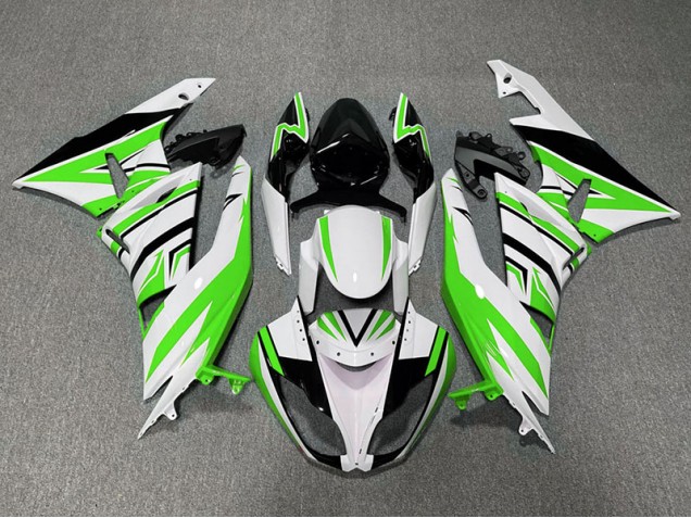 Verde Bianco & Nero Zag 09-12 ZX6R Carene Moto