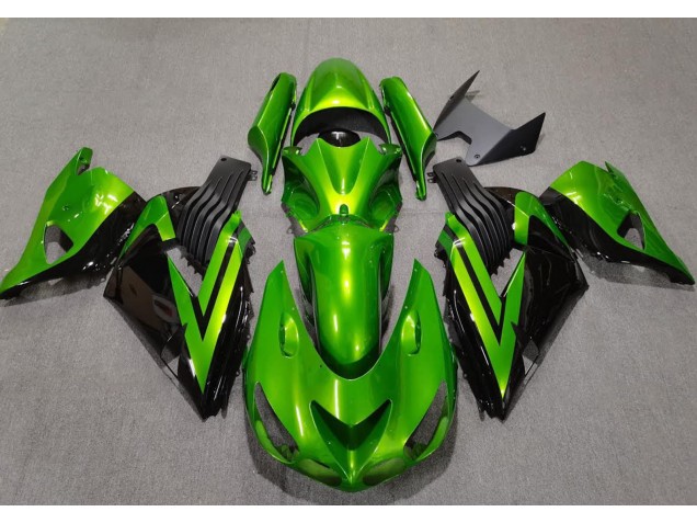 Verde Brillante & Nero 06-11 ZX14R Carene Moto