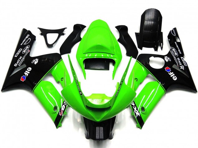Verde Chiaro & Nero Elf 03-04 ZX6R Carene Moto