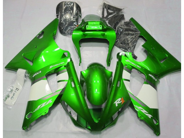 Verde Elettrico & Bianco 00-01 R1 Carene Moto