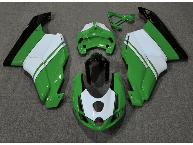 Verde Lucido & Bianco 03-04 Ducati 749 999 Carene Moto