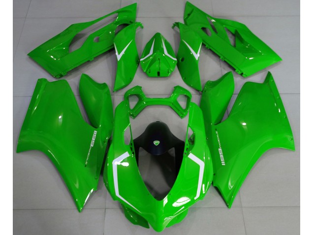 Verde Lucido & Bianco 11-14 Ducati 1199 Carene Moto