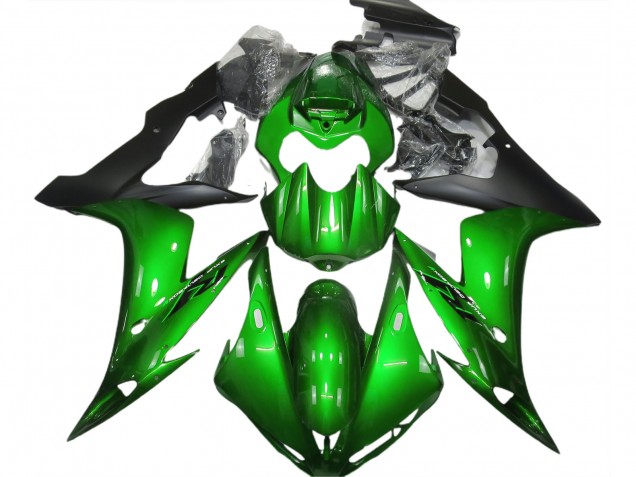 Verde Lucido & Nero 04-06 R1 Carene Moto