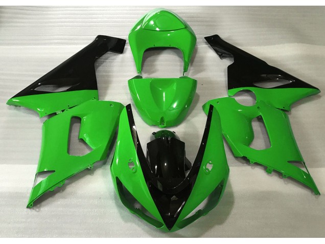 Verde Lucido & Nero 05-06 ZX6R Carene Moto