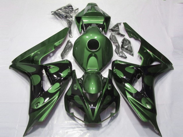 Verde Lucido & Nero 06-07 CBR1000RR Carene Moto