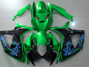 Acquista Verde Lucido & Nero 06-07 GSXR 600-750 Carene Moto