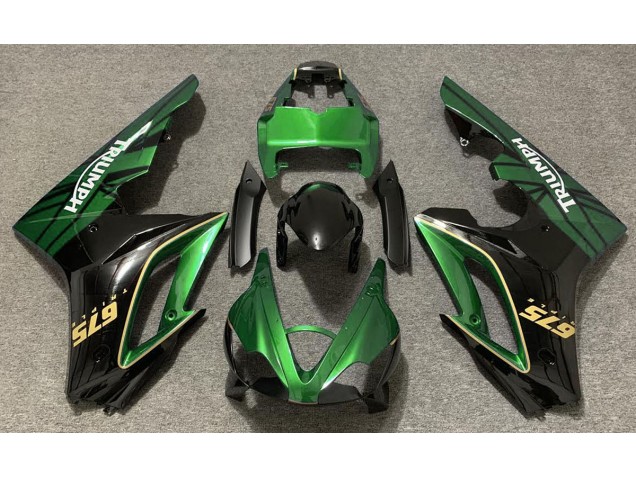 Verde Lucido & Nero 09-12 Daytona 675 Carene Moto