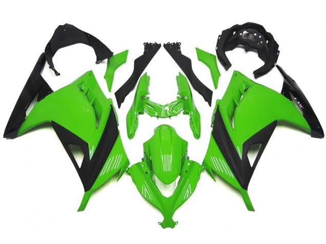 Verde & Nero Lucidi 13-18 Ninja 300 Carene Moto