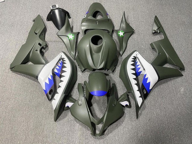 Verde Opaco & Blu Squalo 07-08 CBR600RR Carene Moto